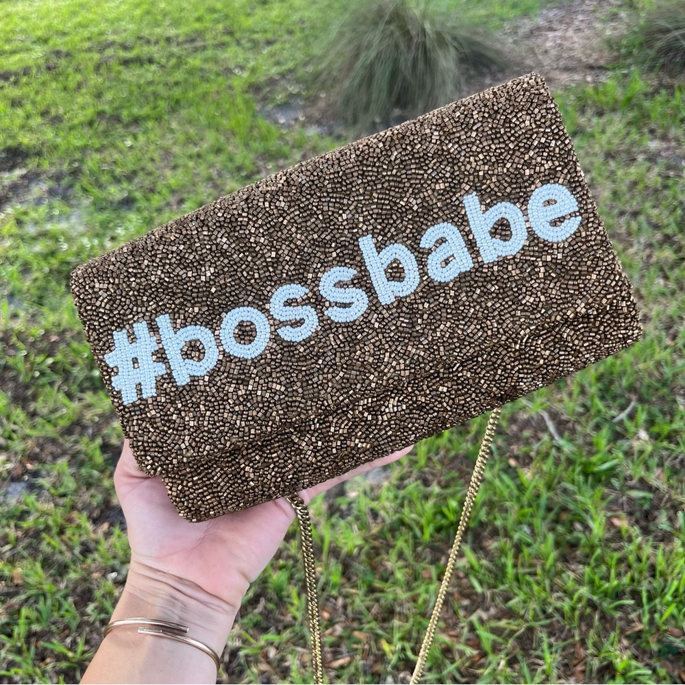 Chic Bossbabe Beaded Clutch Purse Island East Side